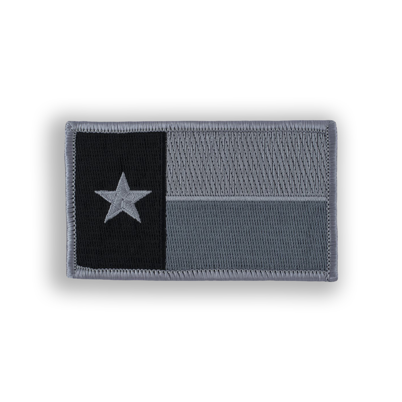 Silver Subdued Texas State Flag Pool Patch - velcro patch