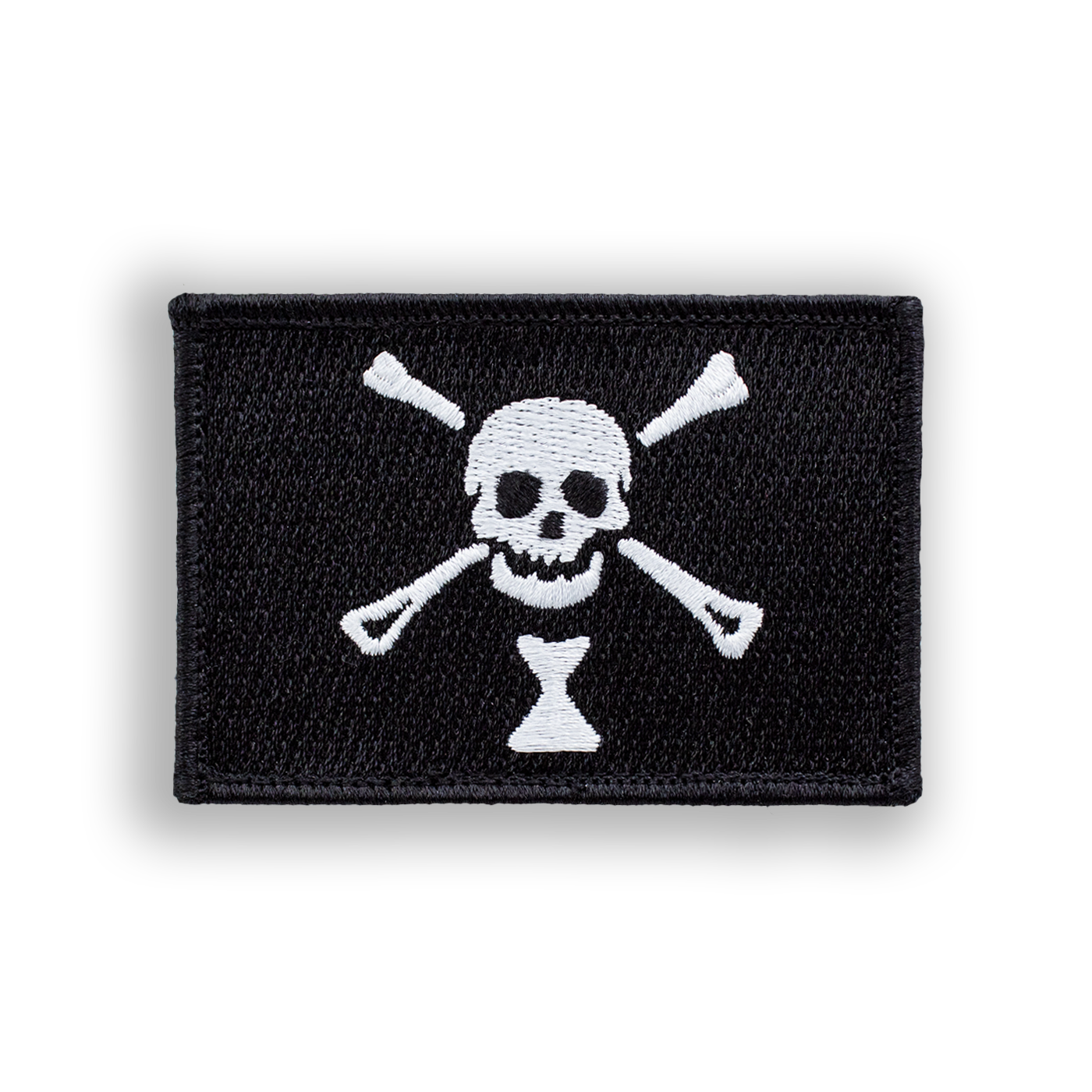 Jolly Roger Pirate Flag Pool Patch - Iron-on, velcro, peel & stick