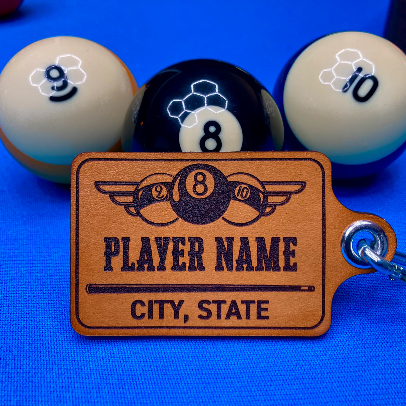 Custom Leather Pool Bag Tag