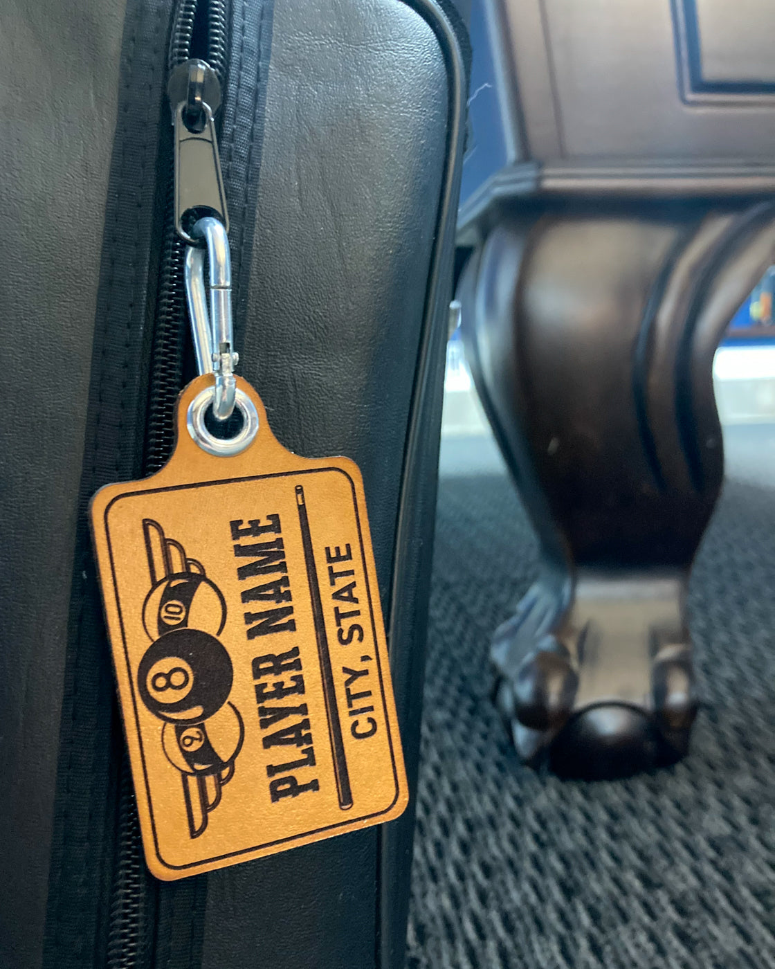 Custom Leather Pool Bag Tag