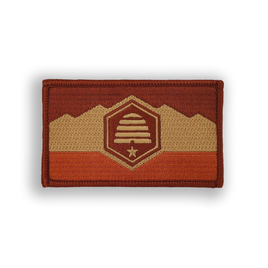 Canyon Camo Utah Desert State Flag Pool Patch - Iron-on, velcro, peel & stick