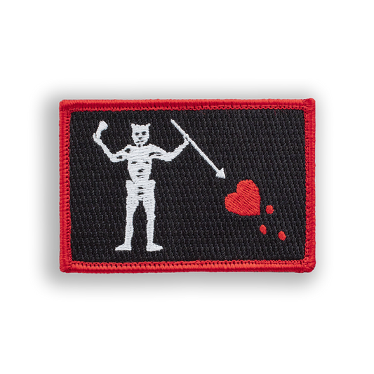 Blackbeard Pirate Flag Pool Patch - Iron-on, velcro, peel & stick