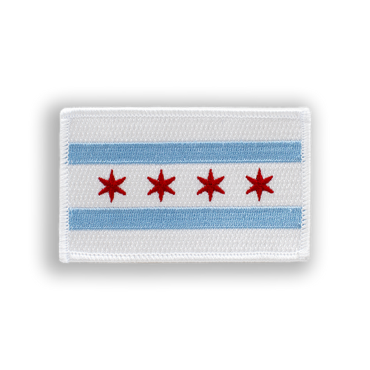 Chicago Flag Pool Patch - Iron-on, velcro, peel & stick