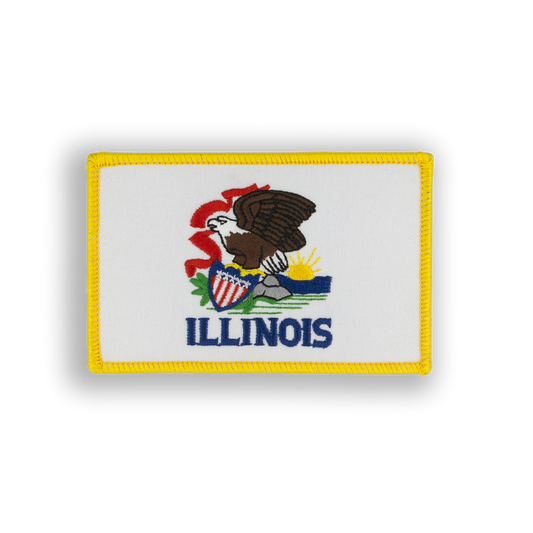 Illinois  State Flag Pool Patch - velcro patch