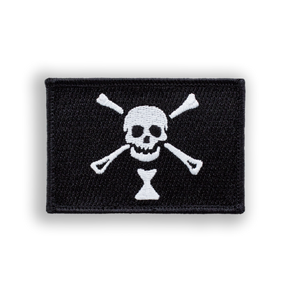 Jolly Roger Pirate Flag Pool Patch - Iron-on, velcro, peel & stick