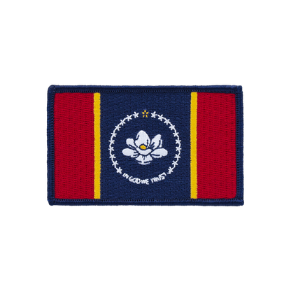 Mississippi  State Flag Pool Patch - Iron-on, velcro, peel & stick