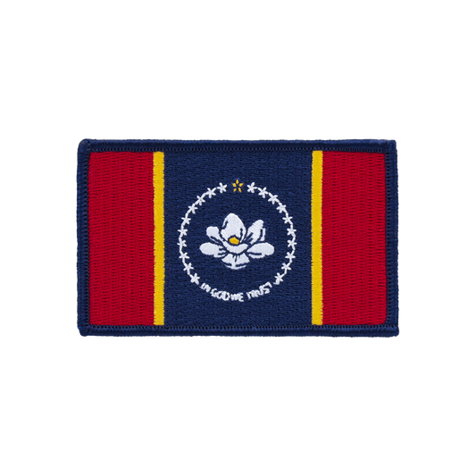 Mississippi  State Flag Pool Patch - Iron-on, velcro, peel & stick